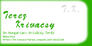 terez krivacsy business card