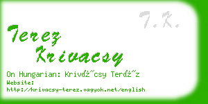 terez krivacsy business card